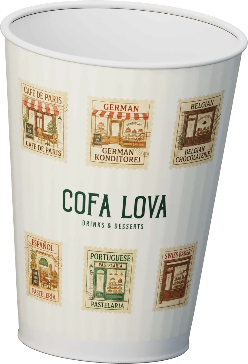 Однослойный стакан для холодных напитков — оформление Cofa Lova · Марки