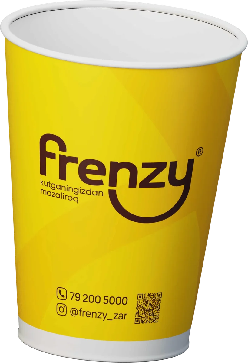 Однослойный стакан для холодных напитков — оформление Frenzy · Жёлтый