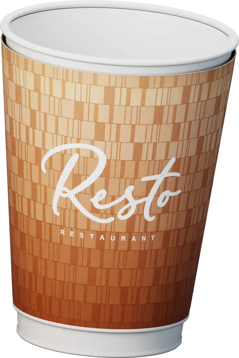 Двухслойный стакан для горячих напитков — оформление Resto