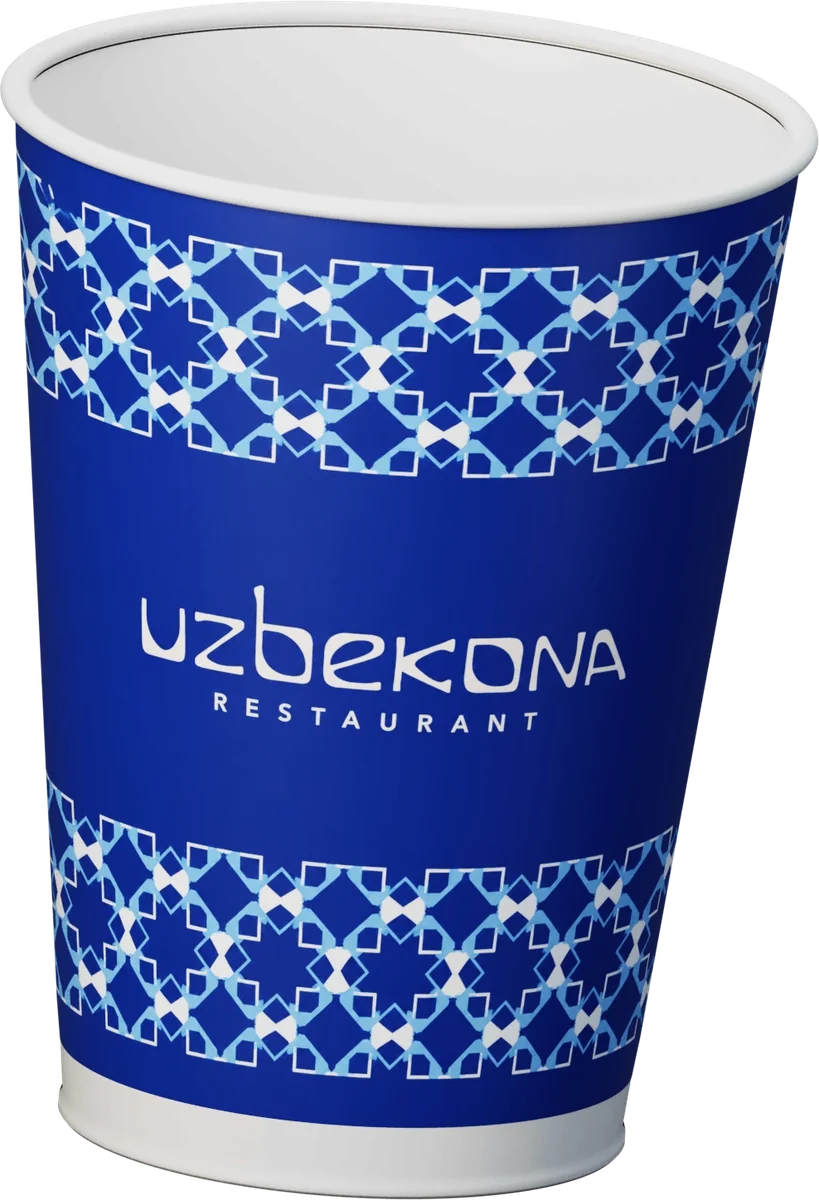 Однослойный стакан для холодных напитков — оформление Uzbekona