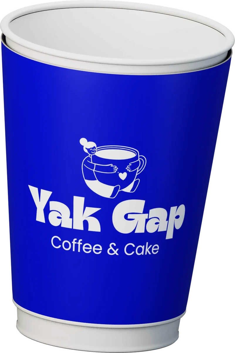 Двухслойный стакан для горячих напитков — оформление Yak Gap